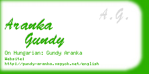 aranka gundy business card